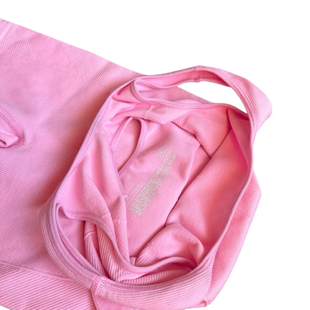 All in motion 6/7 Girls light pink shorts stretch leotard athletic dance